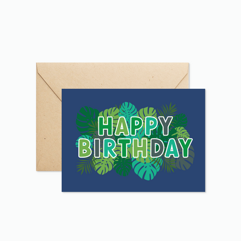 Happy Birthday Palm Greeting Card