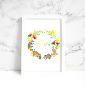 Australia 2 Custom Name Print