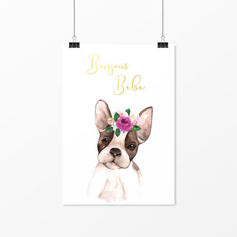 Bonjour Bebe Foil Print