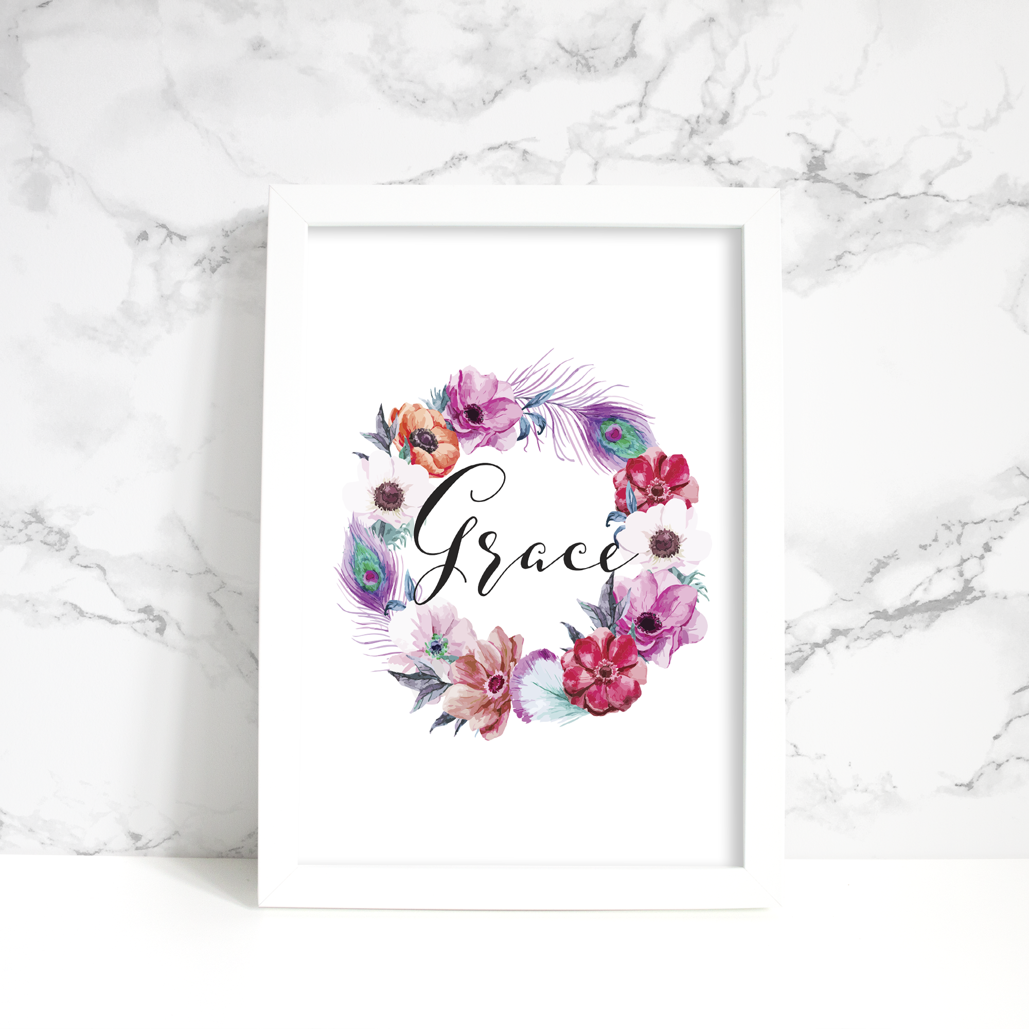 Custom Name Wreath Print 2 of 4