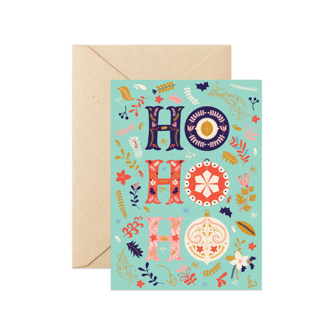 Christmas Card - Seeded - HoHoHo