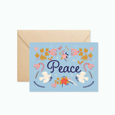 Christmas Card - Seeded - Peace